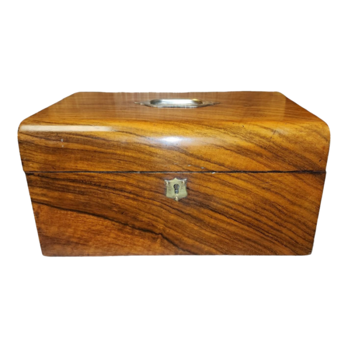 late 19th century english victorian walnut sewing box 6240