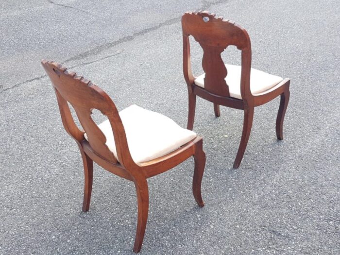 late 19th century vintage victorian mahogany accent chairs pair 4139