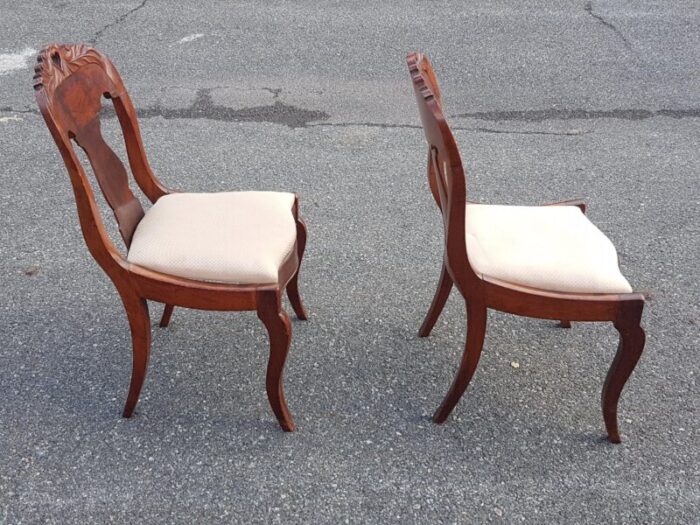 late 19th century vintage victorian mahogany accent chairs pair 7372