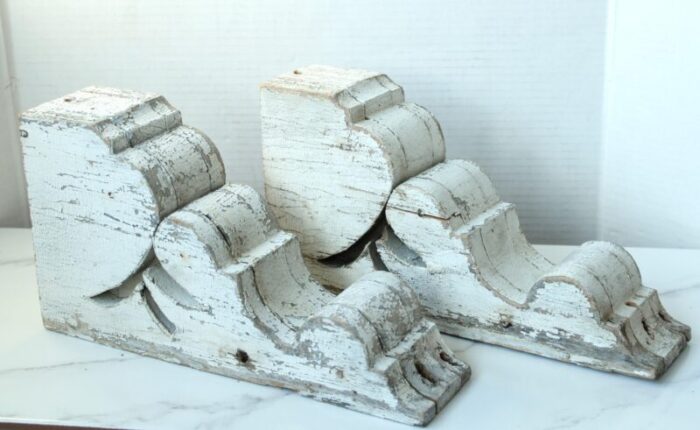 late 19thc victorian architectural fragment corbel set2 6335