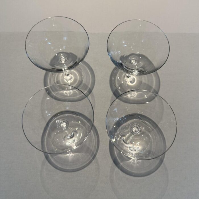 late 20th century alessi champagne coupe glasses set of 4 5282