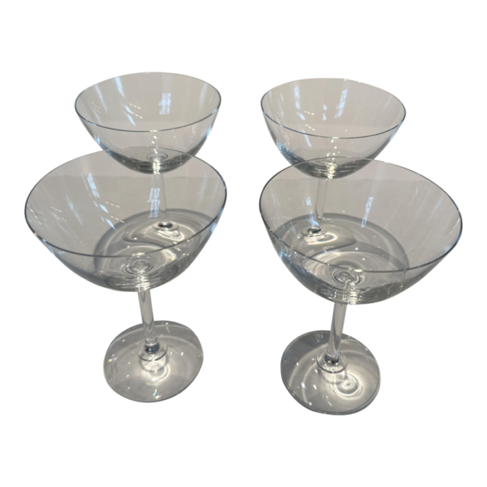 late 20th century alessi champagne coupe glasses set of 4 9926