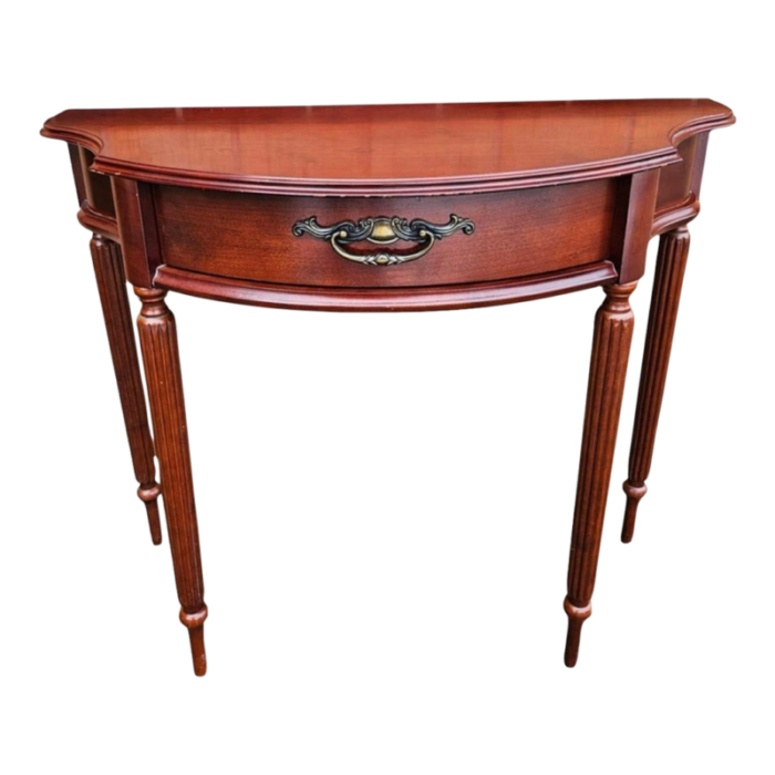 late 20th century bombay furniture federal style mahogany console table 6897