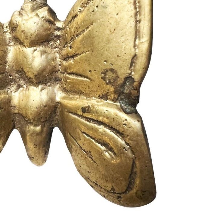 late 20th century brass butterfly wall hook 3266