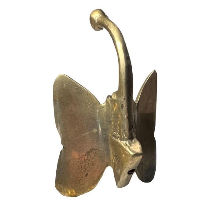 late 20th century brass butterfly wall hook 6002