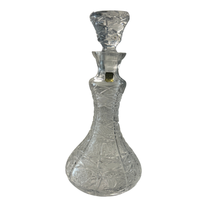 late 20th century genuine hand cut lead crystal decanter 4947