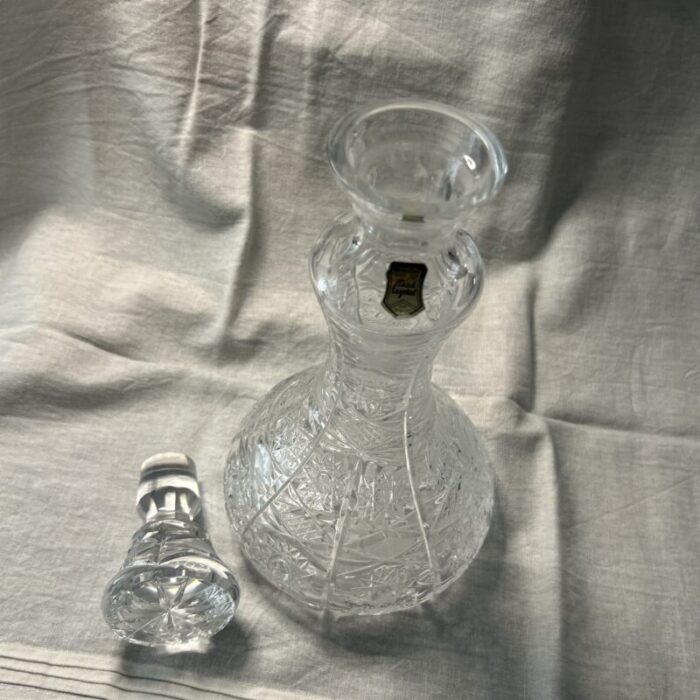 late 20th century genuine hand cut lead crystal decanter 9455