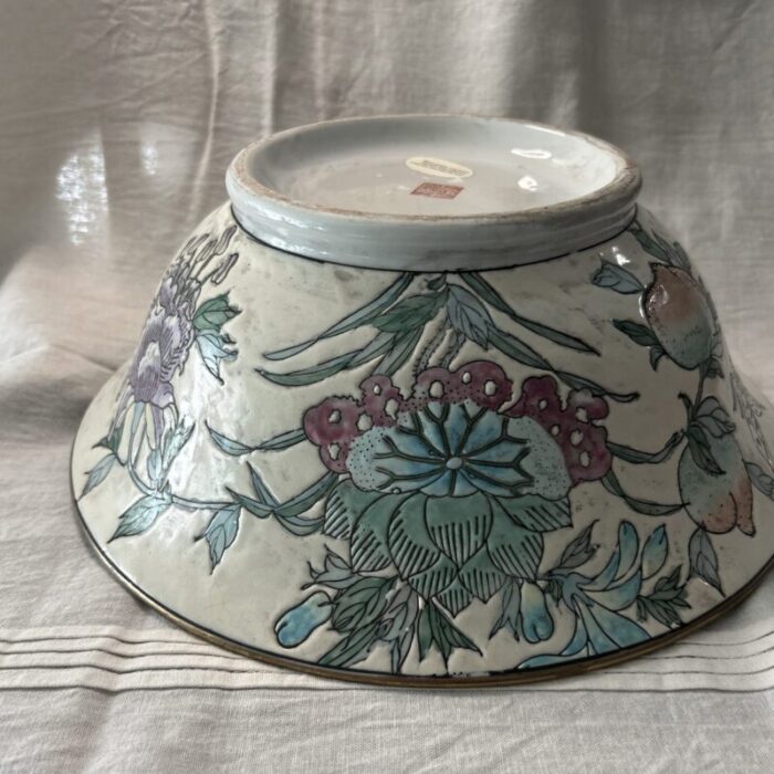 late 20th century hand painted decorative bowl 3053