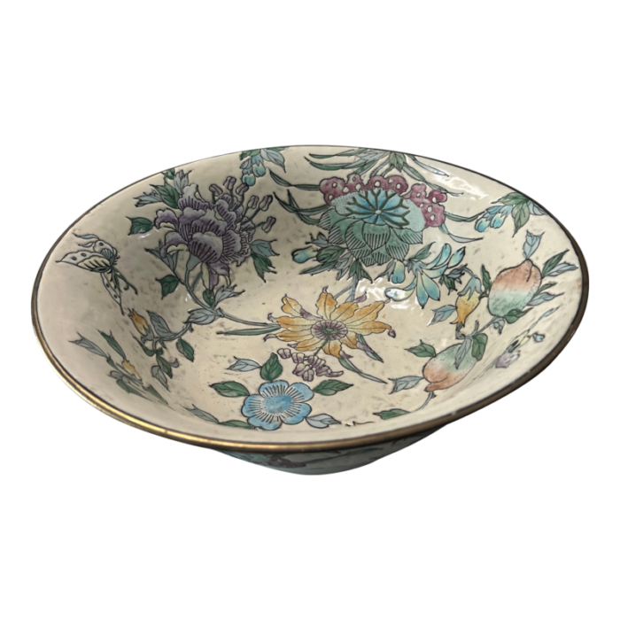 late 20th century hand painted decorative bowl 9419