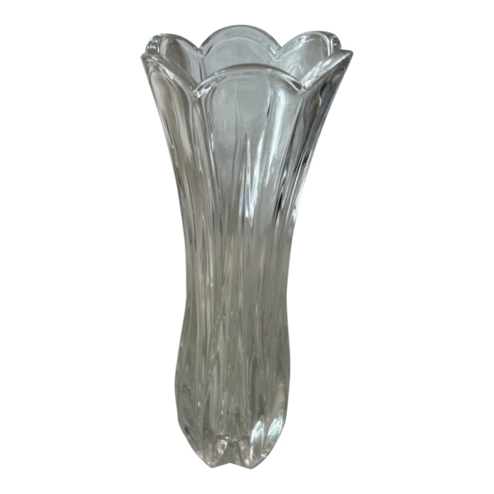 late 20th century tulip shaped crystal bud vase 8638