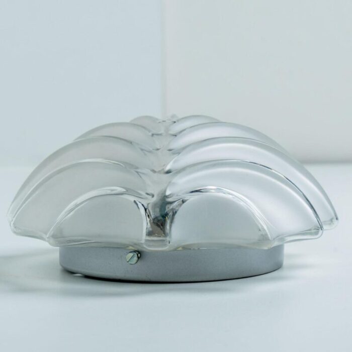 leaf shaped glass wall lights 1970s set of 2 5