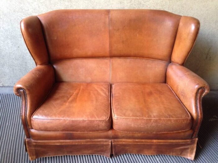 leather living room set 1950s set of 3 4