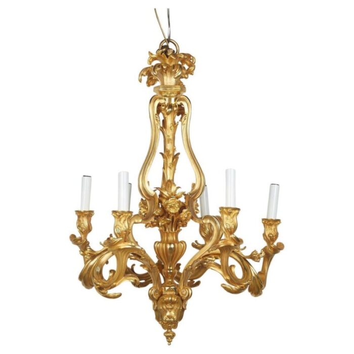 louis xv napoleon iii gilt bronze chandelier 1