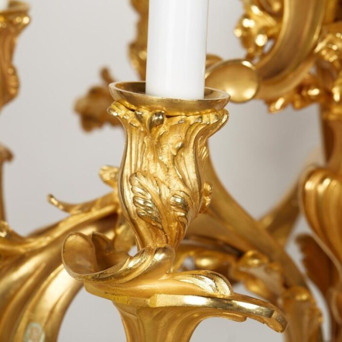 louis xv napoleon iii gilt bronze chandelier 4