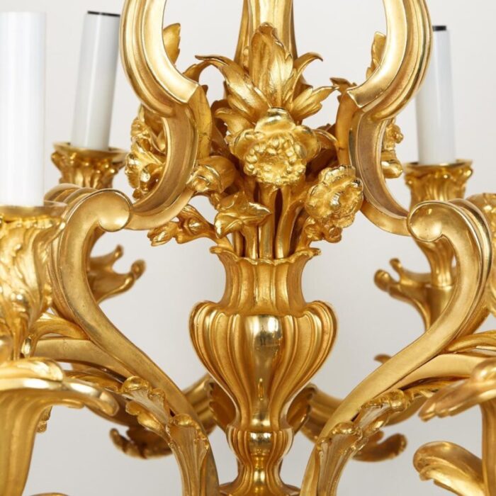 louis xv napoleon iii gilt bronze chandelier 7