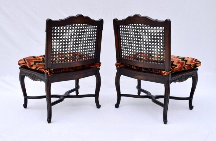 louis xv style caned slipper chairs 1895