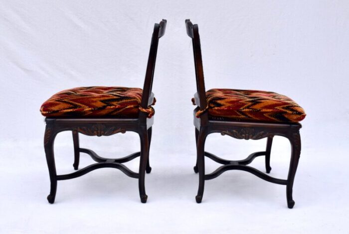 louis xv style caned slipper chairs 7102