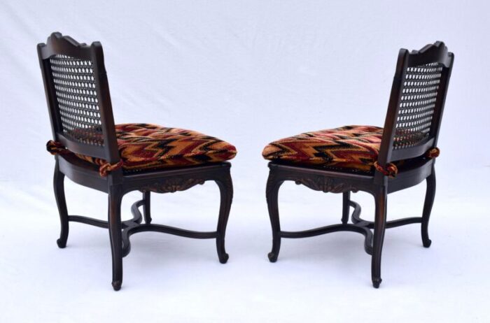 louis xv style caned slipper chairs 8303