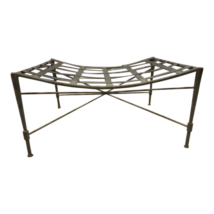 mario papperzini wrought iron patio ottoman 1002