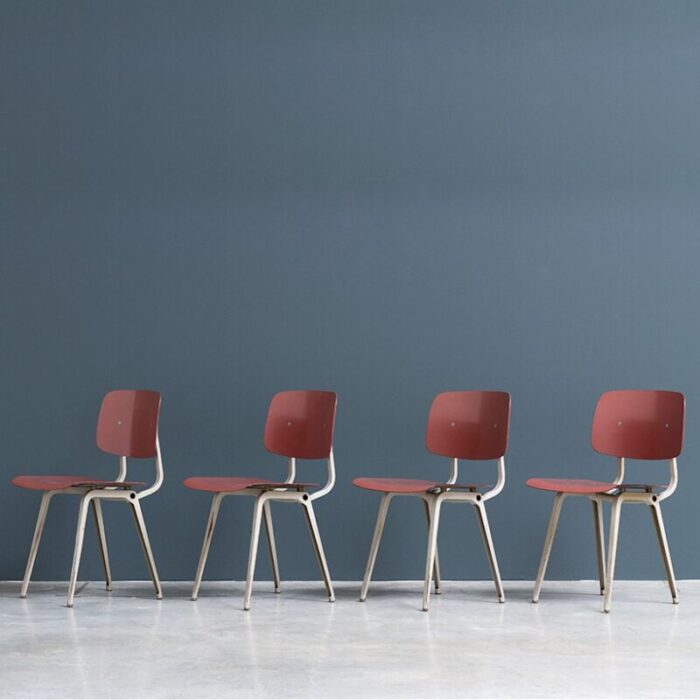 marron revolt chairs by friso kramer for ahrend de cirkel set of 4 3