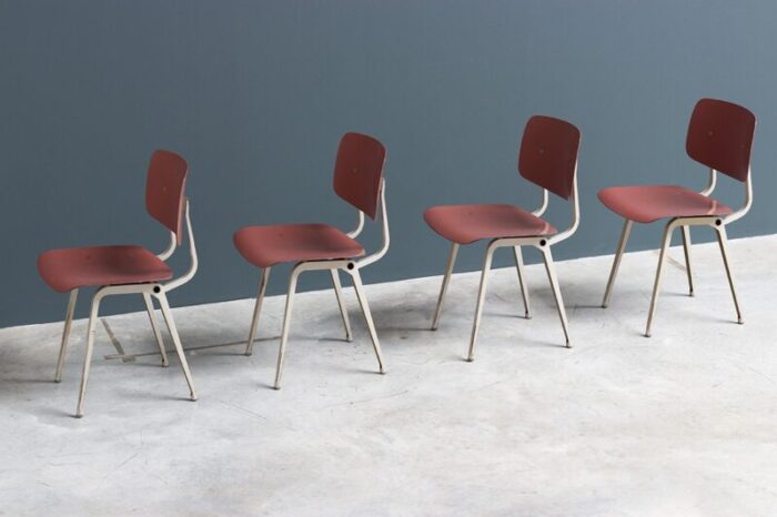 marron revolt chairs by friso kramer for ahrend de cirkel set of 4 5