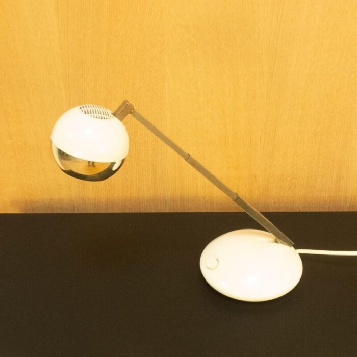 metal and plastic extendable table lamp by eichhoff 1970s 2