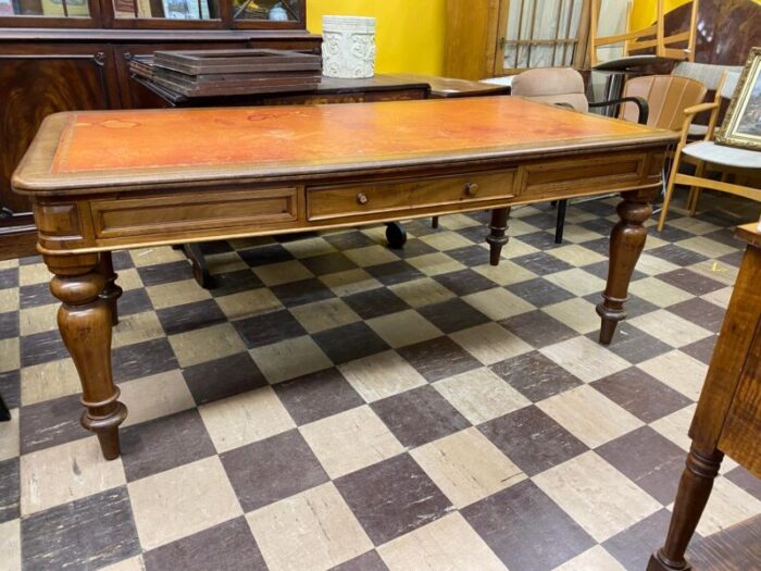 mid 19th century antique large mahogany writing desk 1766