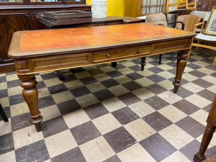 mid 19th century antique large mahogany writing desk 7333