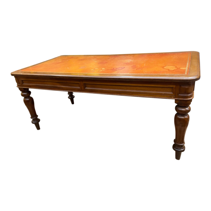 mid 19th century antique large mahogany writing desk 8637