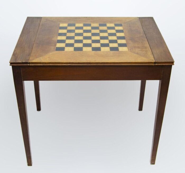 mid 20th century argentine wooden deskgame table with chess and backgammon board by comte s a 0284