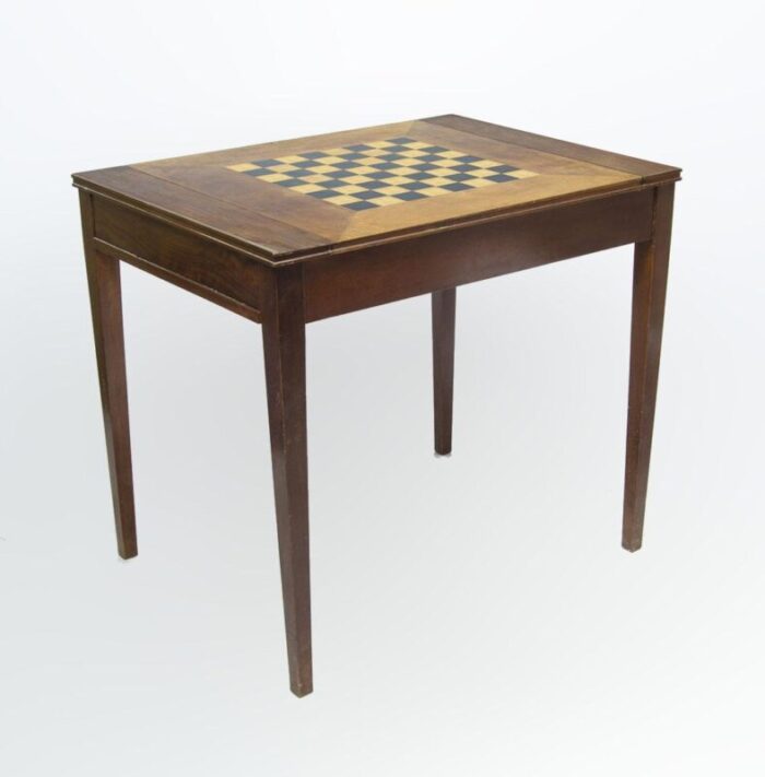 mid 20th century argentine wooden deskgame table with chess and backgammon board by comte s a 4340