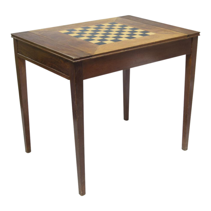 mid 20th century argentine wooden deskgame table with chess and backgammon board by comte s a 8704