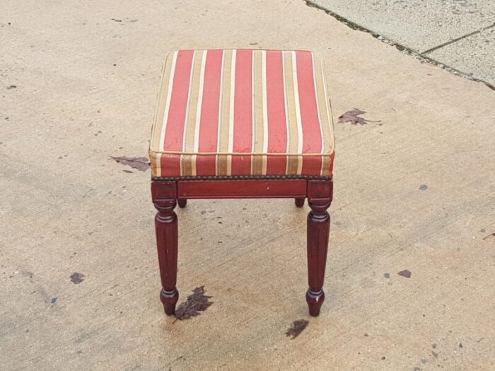 mid 20th century vintage regency style mahogany rectangular stool 5364