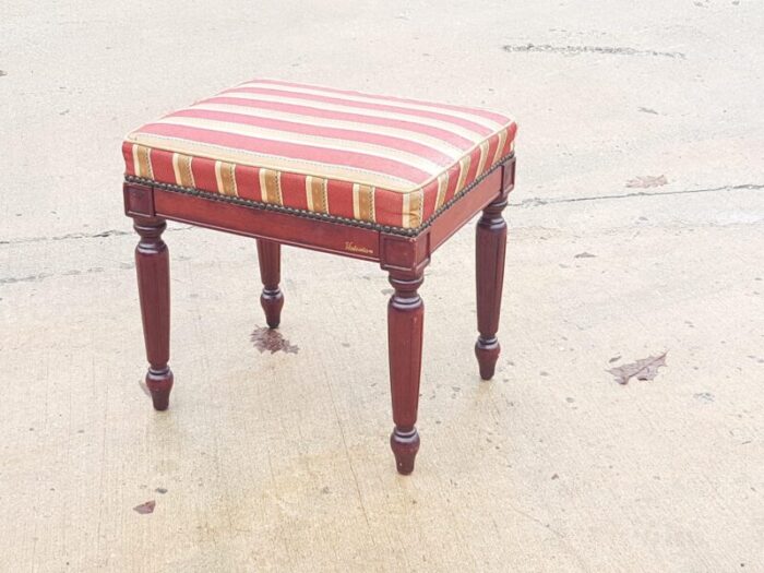 mid 20th century vintage regency style mahogany rectangular stool 5563