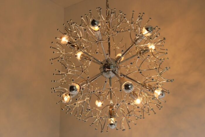 mid century dandelion chandelier by gaetano sciolari 1960s 5