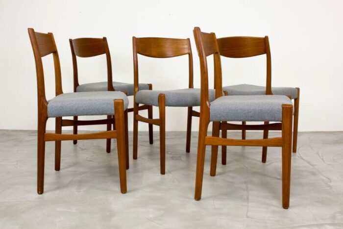 mid century danish dining chairs from glyngore stolefabrik set of 5 4