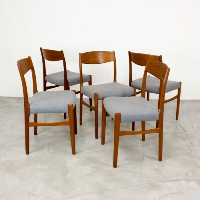 mid century danish dining chairs from glyngore stolefabrik set of 5 9