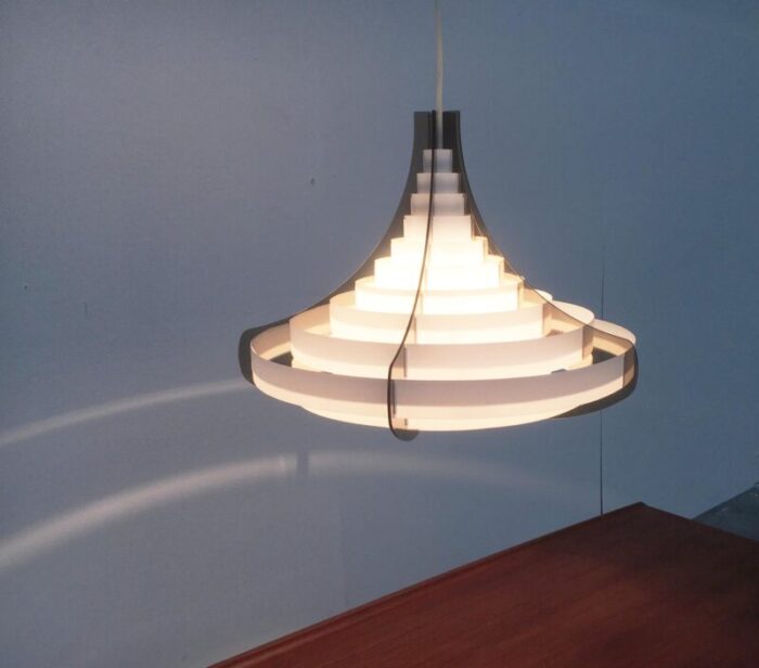 mid century danish plastic ceiling lamp by flemming brylle preben jacobsen 5