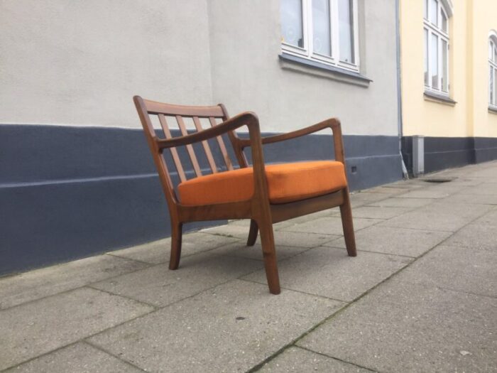 mid century danish stained oak easy chair by ole wanscher for france daverkosen 1950s 3