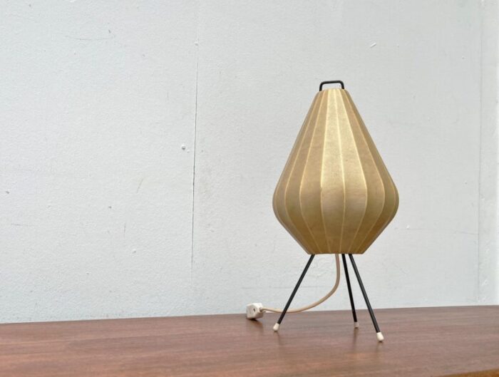 mid century dutch cocoon minimalist tripod table lamp from artimeta 1960s 11