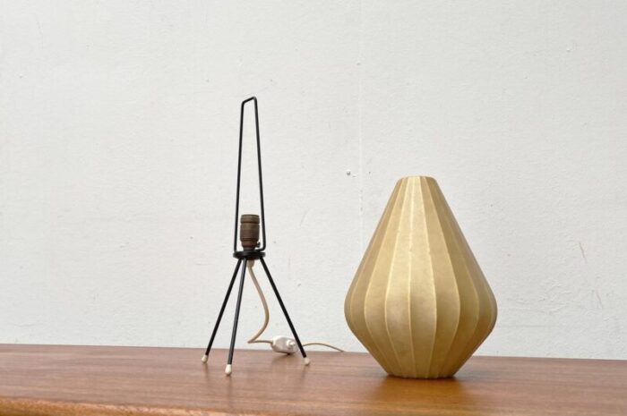 mid century dutch cocoon minimalist tripod table lamp from artimeta 1960s 12