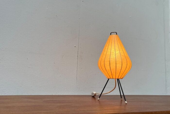 mid century dutch cocoon minimalist tripod table lamp from artimeta 1960s 15