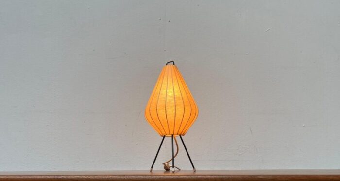 mid century dutch cocoon minimalist tripod table lamp from artimeta 1960s 18