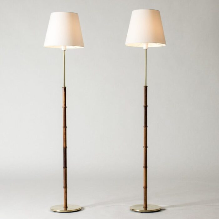 mid century floor lamps from falkenbergs belysning 1960s set of 2 3