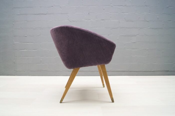 mid century french purple cocktail chair 1950s 2