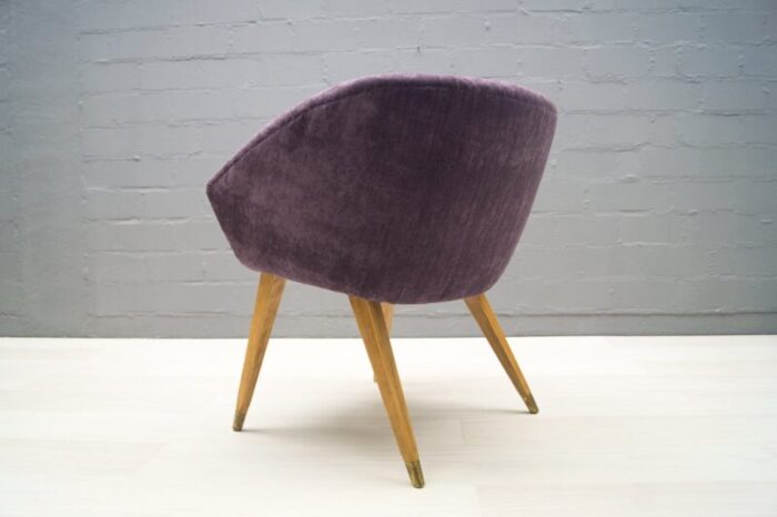 mid century french purple cocktail chair 1950s 6