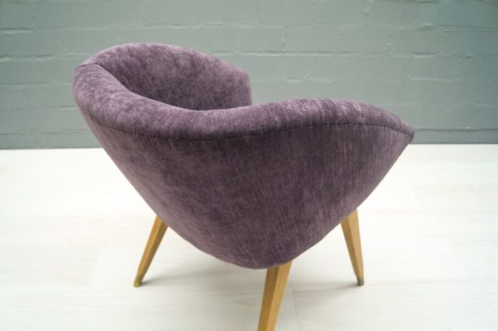 mid century french purple cocktail chair 1950s 8