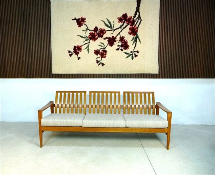 mid century german 3 seater sofa from wk wohnen 1960s 10