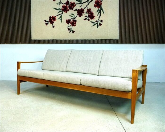 mid century german 3 seater sofa from wk wohnen 1960s 11