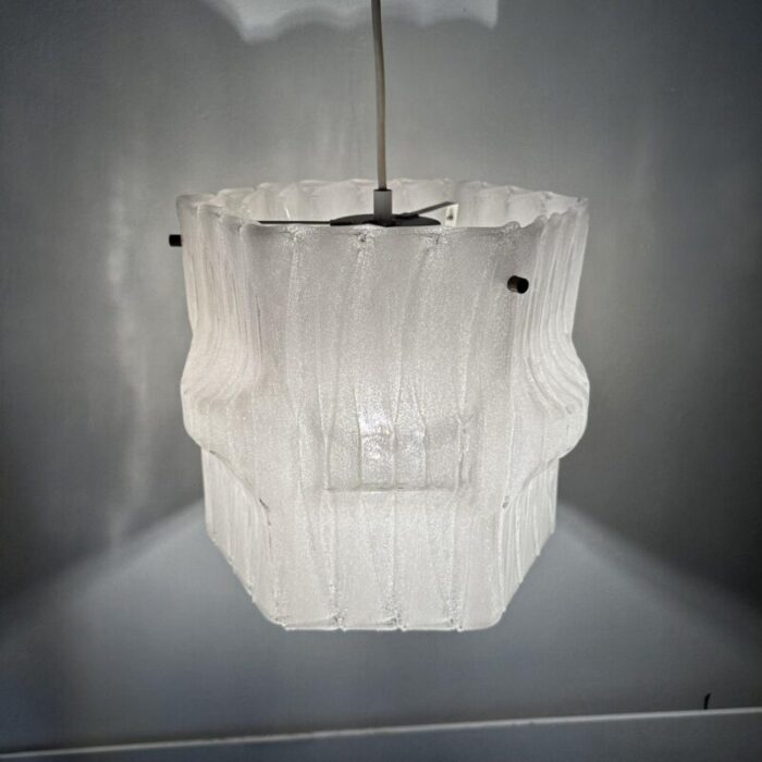 mid century ice acrylic pendant lamp 1970s 16